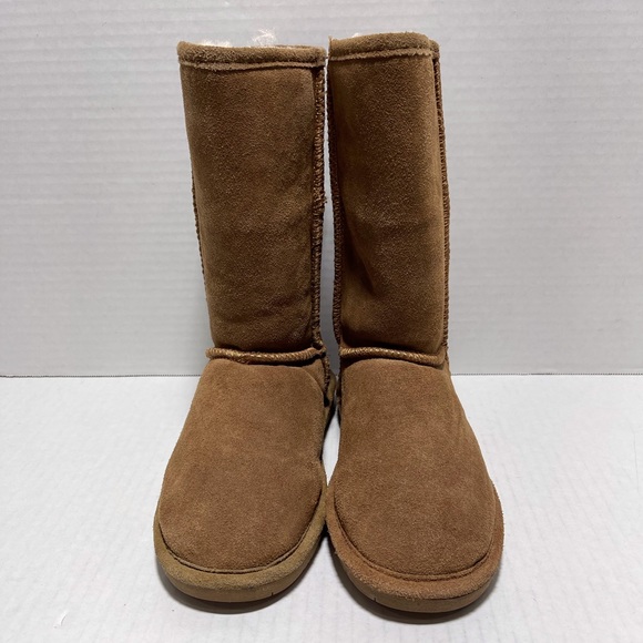 BearPaw Emma Tall Suede Sheepskin Winter Boots - Picture 6 of 16
